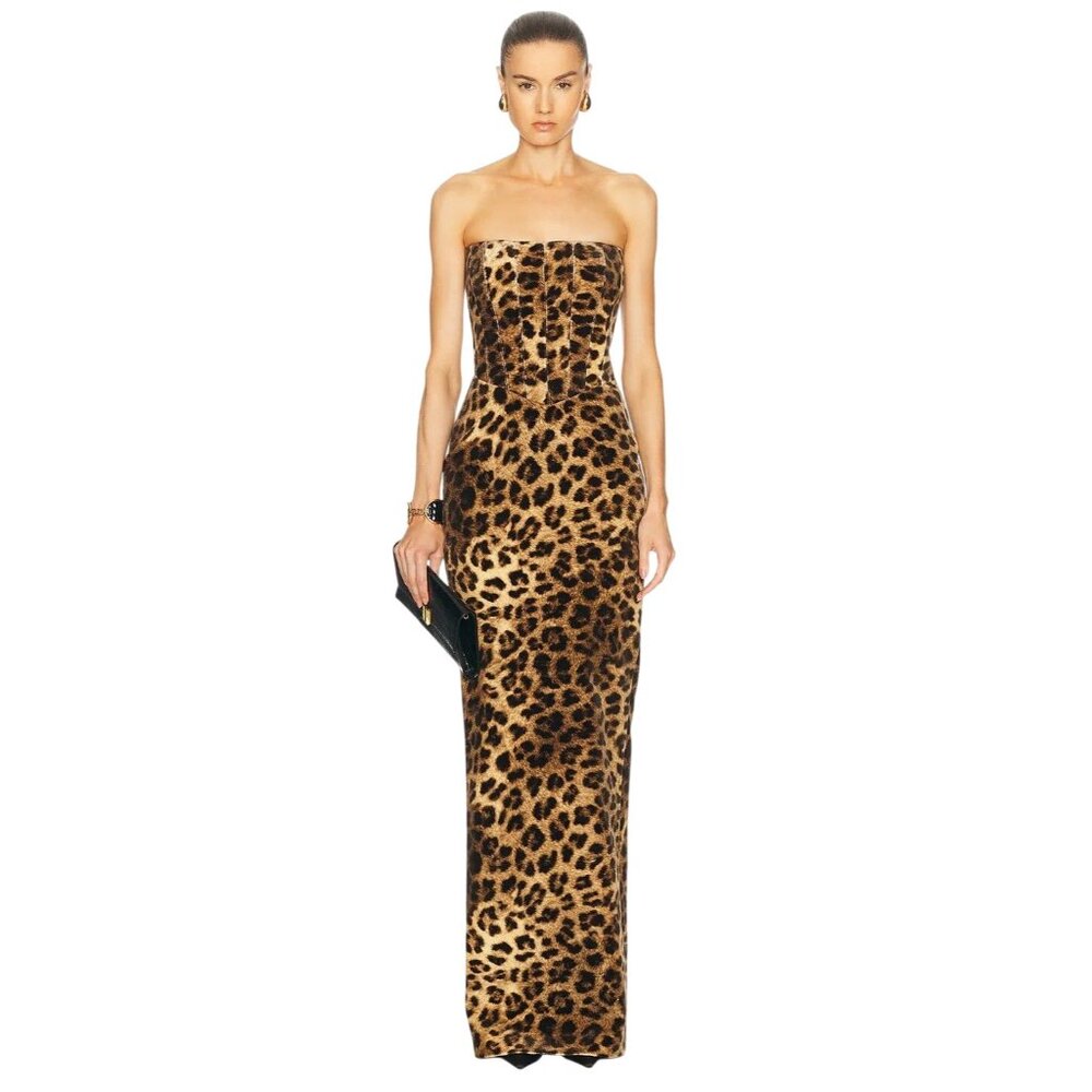 The New Arrivals by Ilkyaz Ozel Ambra Dress in Sauvage 34 New Womens Maxi Gown